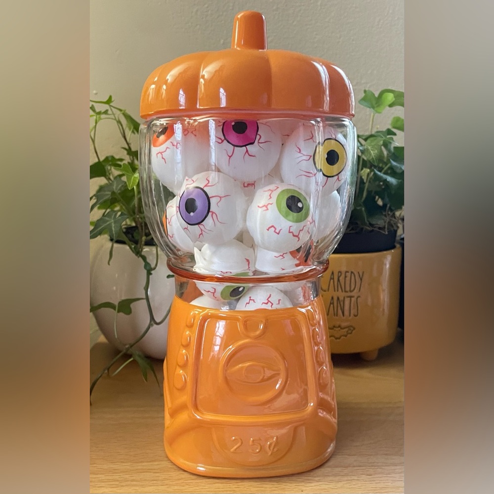 Target Pumpkin Gumball Machine with Eyeballs.